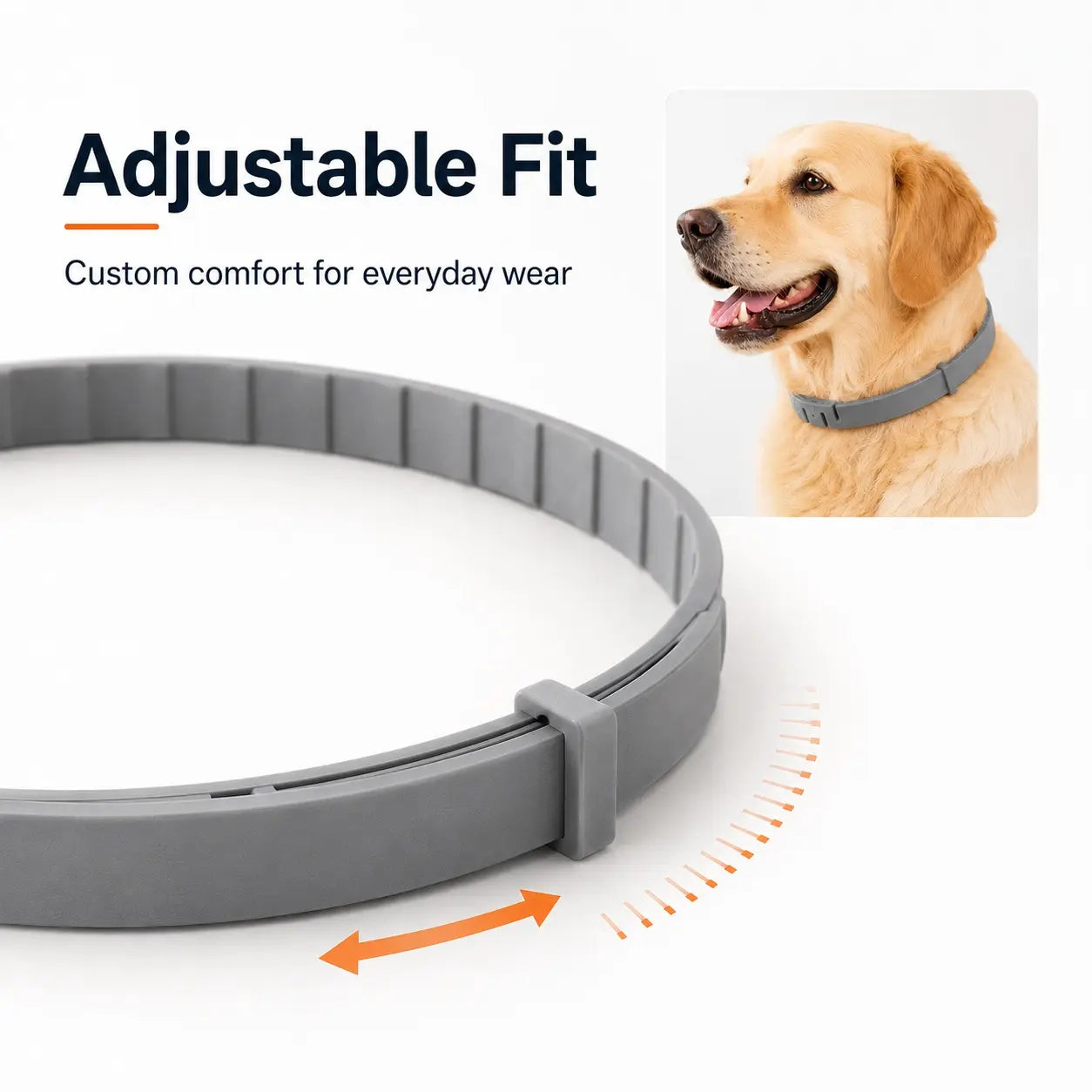 Adjustable Lightweight Dog Collar for Large Breeds Over 18 lbs, Ideal for Daily Wear and Outdoor Activities with Fresh Scent